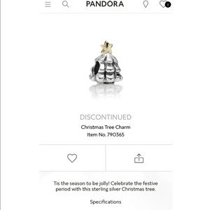 Pandora 790365 retired silver/gold Christmas tree